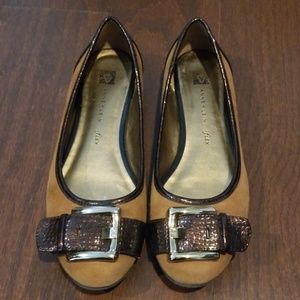 Anne Klein flex leather ballet flats